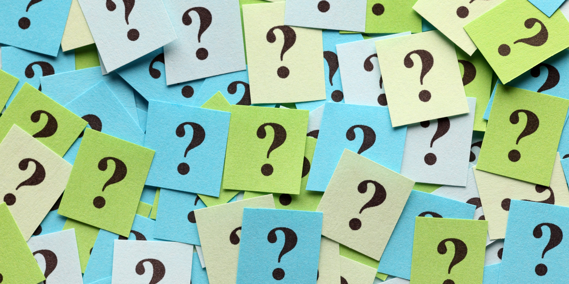 FAQ Page Question Marks On Felt Paper